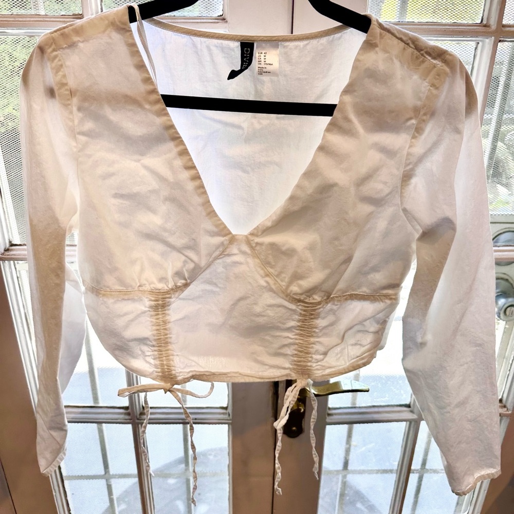 White Long Sleeve Women's Top
